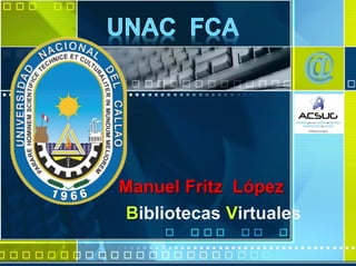 Bibliotecas Virtuales
Manuel Fritz López
 