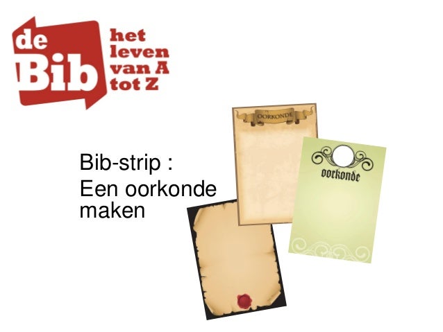 bibstrip oorkonde maken