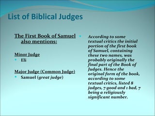 Judge Initial B I B S T U D Lesson 04 Old Testament Books Divisions Copy | PPT