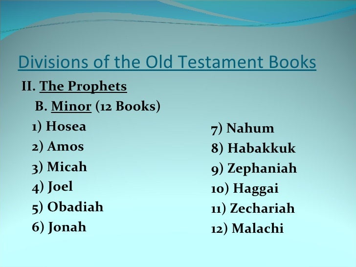 B I B S T U D Lesson 04 Old Testament Books Divisions Copy
