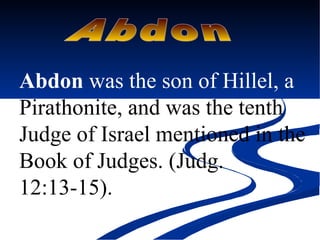 B I B S T U D Lesson 14 Old Testament Judges | PPT