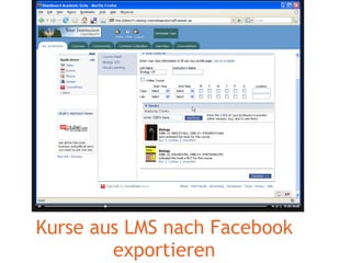 Kurse aus LMS nach Facebook exportieren 