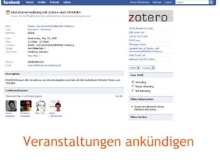 Veranstaltungen ankündigen 