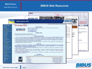BIBUS Ukraine
www.bibus.сom.ua
BIBUS Web Resources
PagePage 99Oleksii Artemiev. Sales managerOleksii Artemiev. Sales manager
 