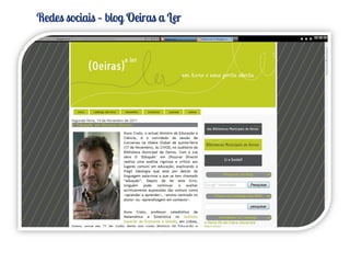 Redes sociais – blog Oeiras a Ler
 
