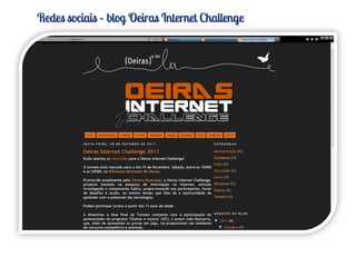 Redes sociais – blog Oeiras Internet Challenge
 