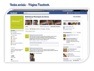 Redes sociais – Página Facebook
 