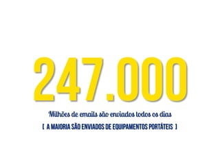 Milhões de emails são enviados todos os dias
 