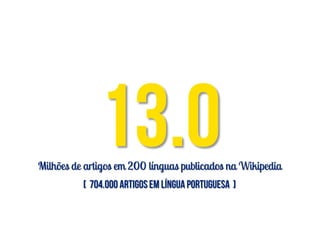Milhões de artigos em 200 línguas publicados na Wikipedia
 