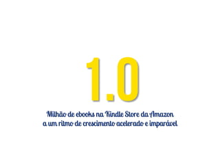 Milhão de ebooks na Kindle Store da Amazon
a um ritmo de crescimento acelerado e imparável
 