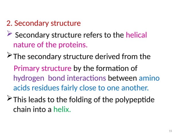 BIC 101- LEC 15-STRUCTURE OF PROTEINS-PRIMARY,SECONDARY,TERTIARY AND ...