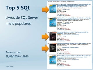 Top 5 SQL
Livros de SQL Server
 mais populares




Amazon.com
28/08/2009 – 12h30


© 2011 SolidQ          5
 