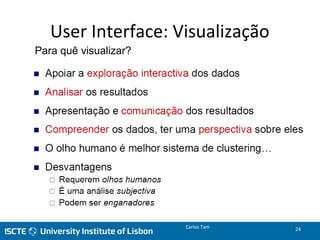 User Interface: Visualização
Para quê visualizar?
Carlos Tam 24
 