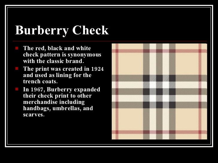 burberry check trademark