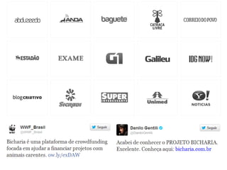 Apresentação do site "Bicharia"