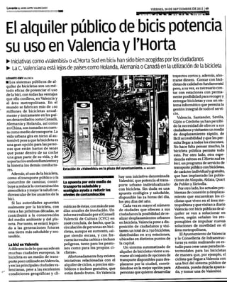 El sistema público de bicis en Valencia y Horta Sud