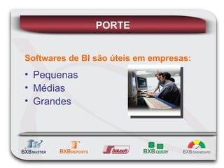 Softwares de BI são úteis em empresas: Pequenas Médias Grandes PORTE 