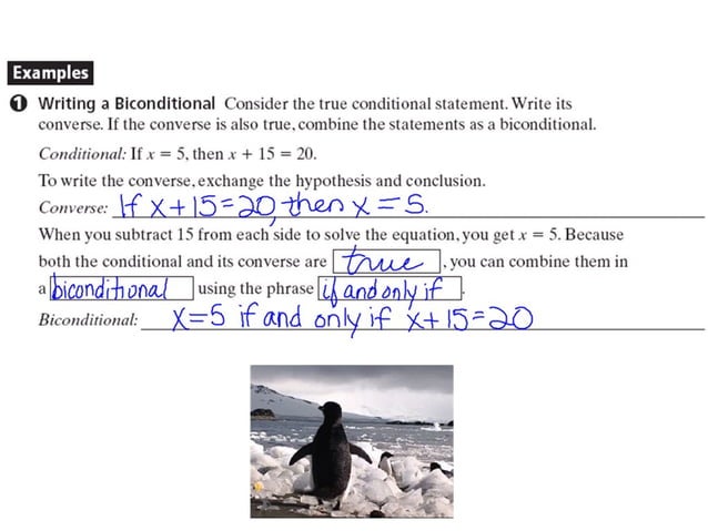 Biconditionals And Definitions Guided Notes 3rd | PPT