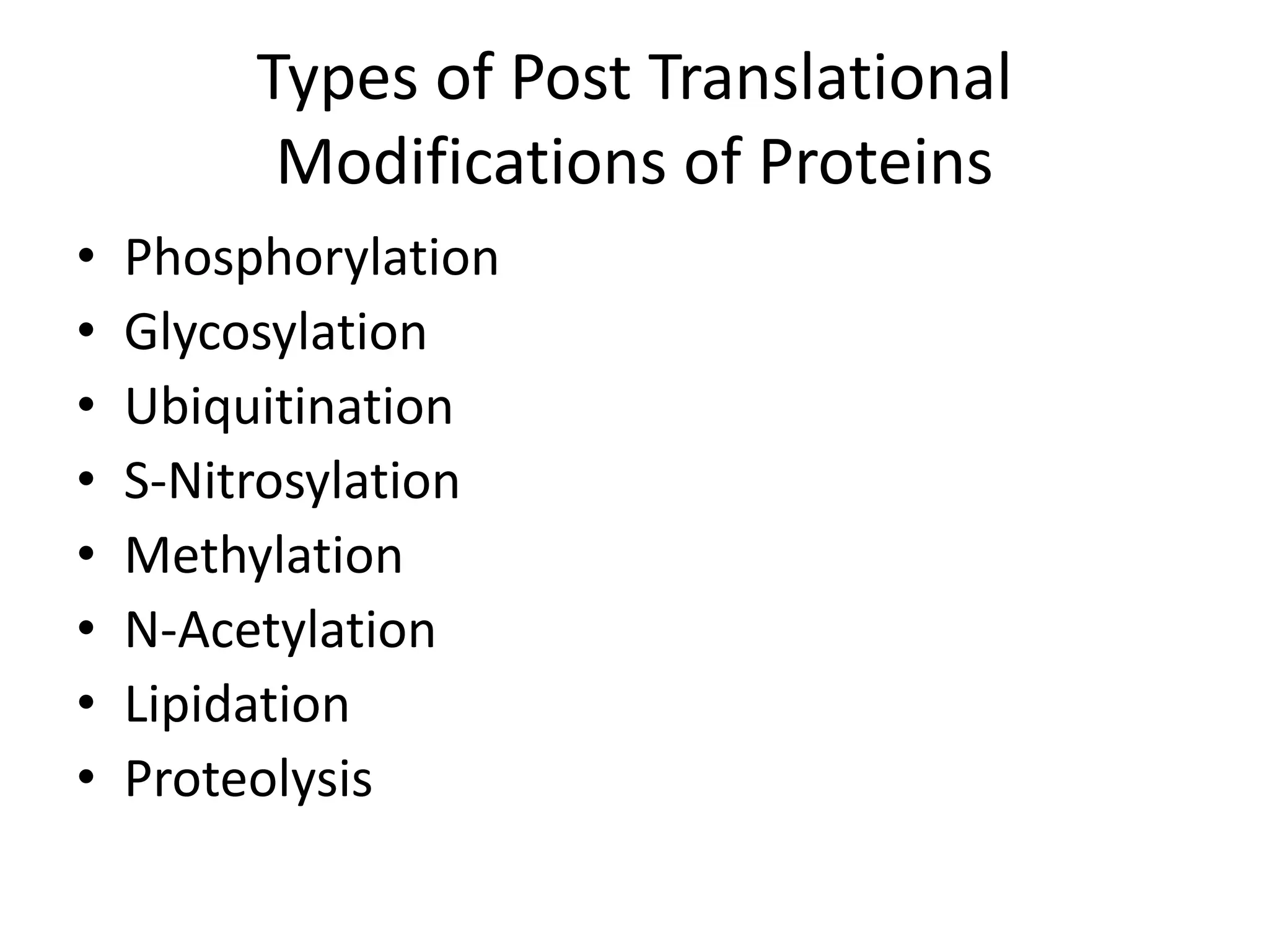 post translational modifications of protein | PPTX