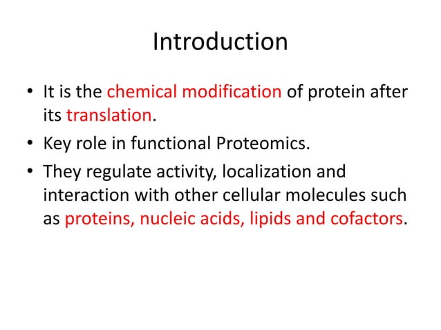 post translational modifications of protein | PPTX