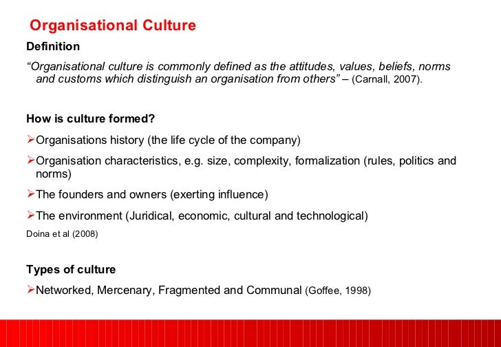 organisational culture change is a