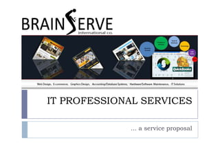 IT PROFESSIONAL SERVICES
... a service proposal

 