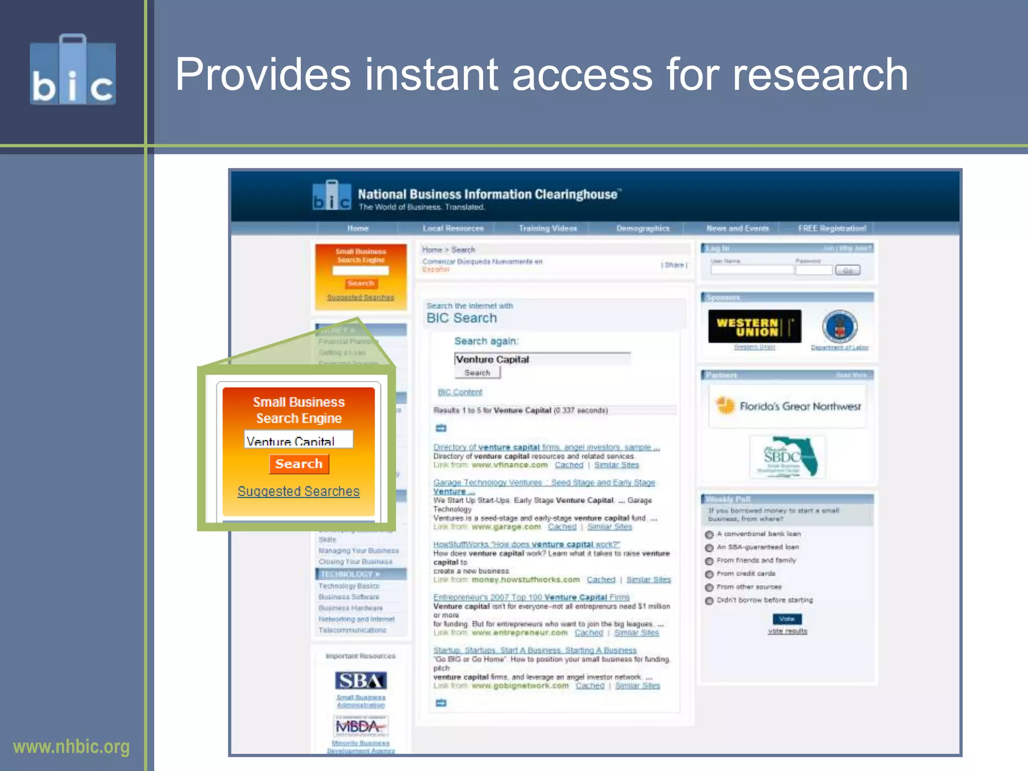 Provides instant access for research