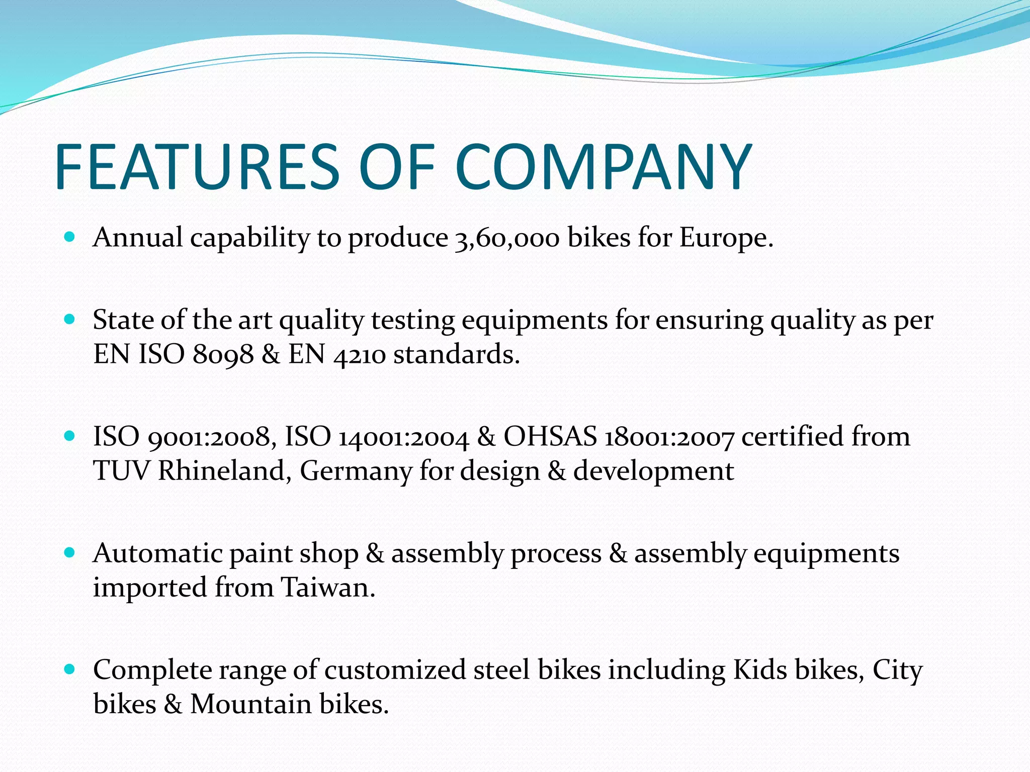 Bicycles manufacturing companies in india PPT
