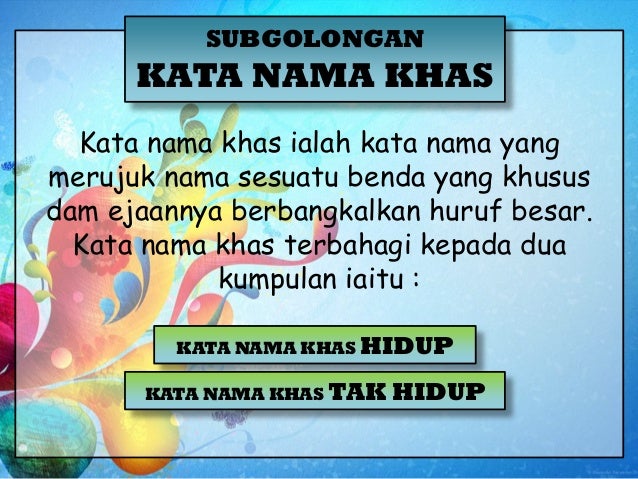 Golongan Kata - Bidang Tatabahasa Golongan Kata - Bidang Tatabahasa