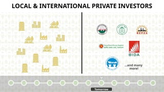 ...and many
more!
LOCAL & INTERNATIONAL PRIVATE INVESTORS
Tomorrow
 