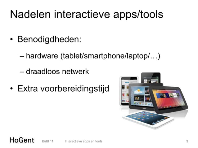 BIDB 11: INTERACTIEVE APPS EN TOOLS | PPTX