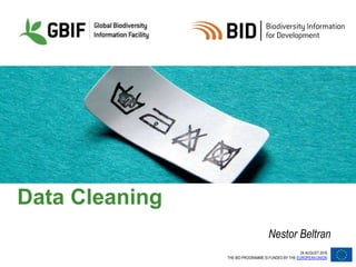 24 AUGUST 2016
THE BID PROGRAMME IS FUNDED BY THE EUROPEAN UNION
Data Cleaning
Nestor Beltran
 