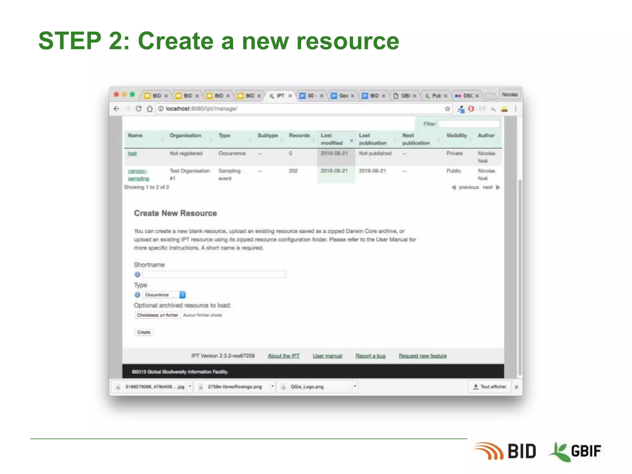 STEP 2: Create a new resource
 