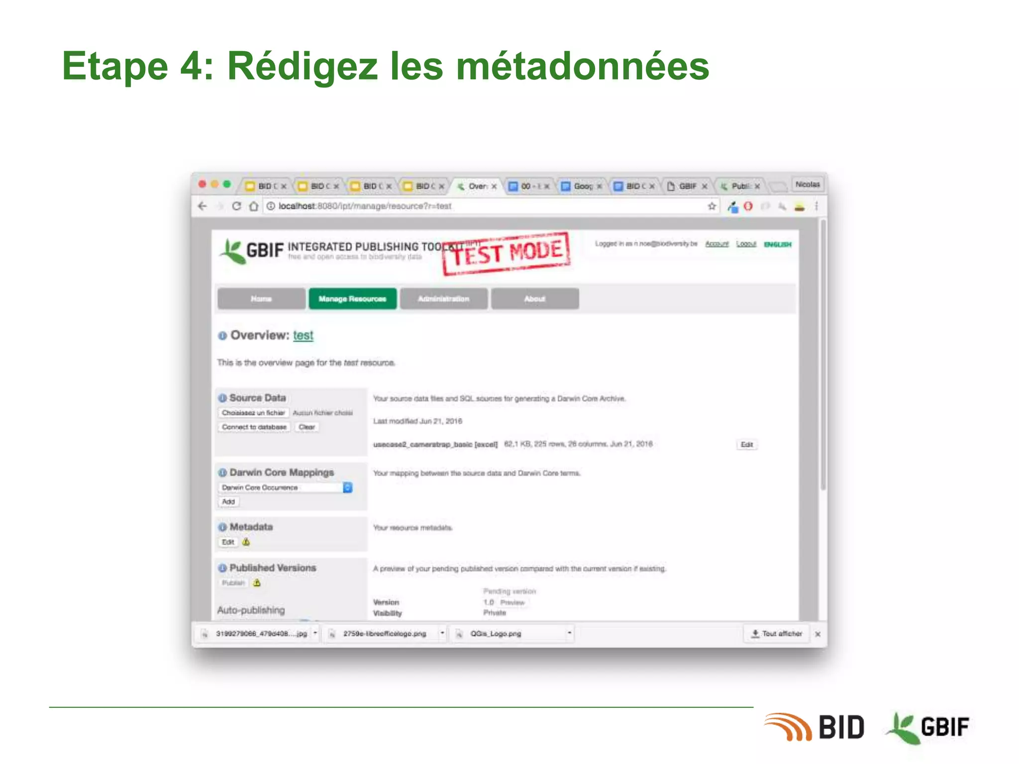 Etape 4: Rédigez les métadonnées
 
