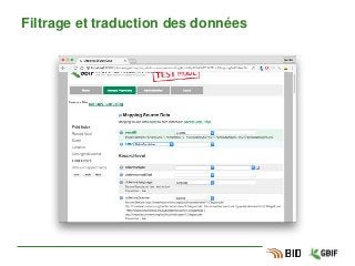 Filtrage et traduction des données
 