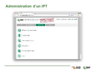Administration d’un IPT
 