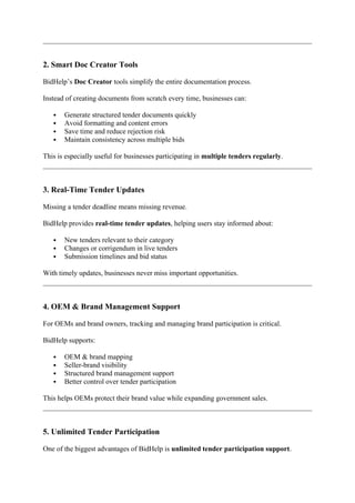 BidHelp – The Complete Tender Docs & Doc Creator Solution for ...
