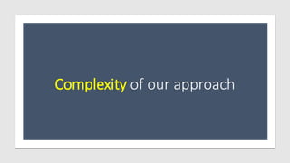 Complexity of our approach
 