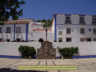 Chafariz da vila ou de D. Catarina. Ao estilo maneirista foi construído no séc. XVI.
 Está localizado na praça de Santa Maria e fica mesmo por detrás do pelourinho.
 