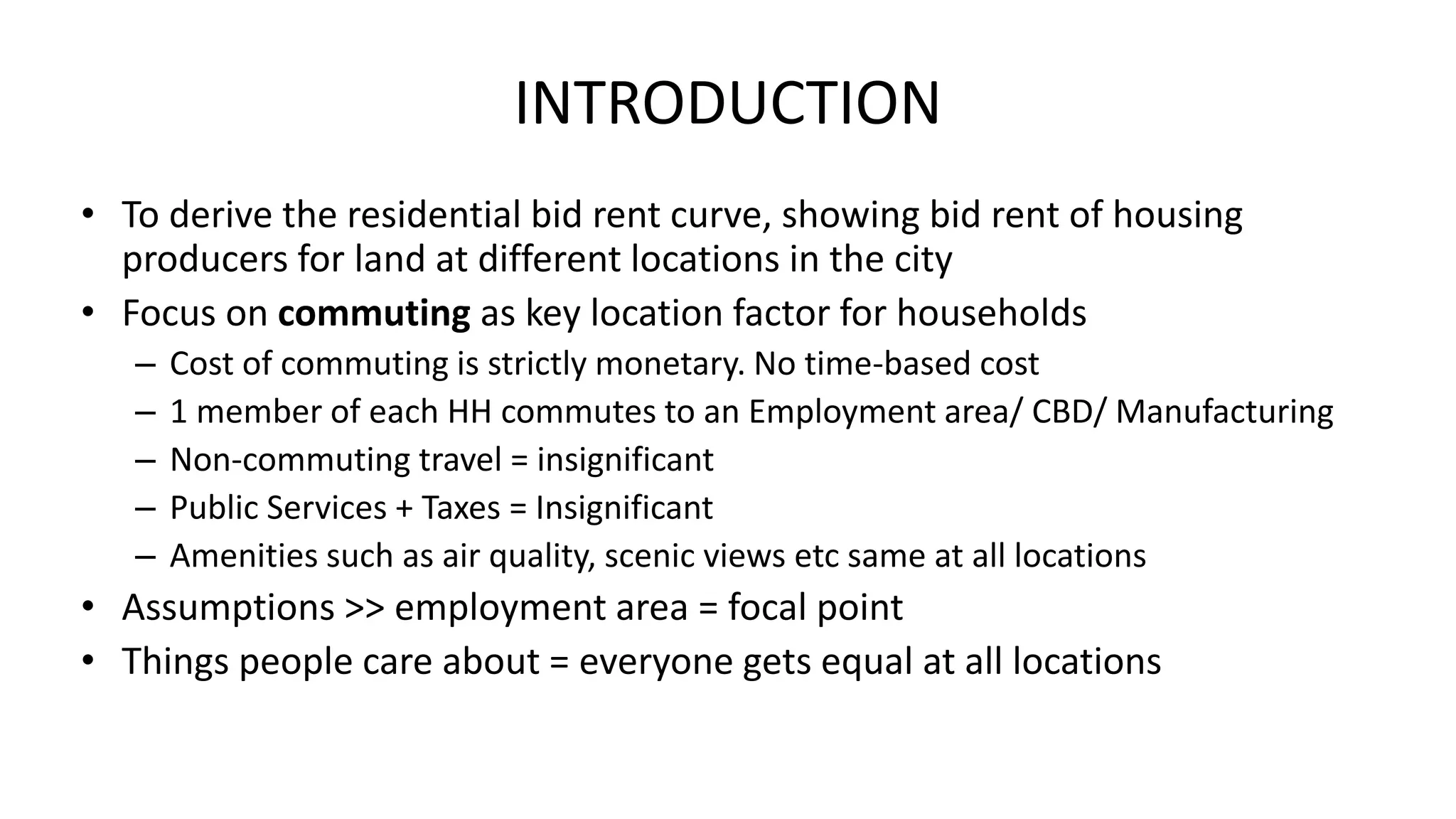 Bid rent theory housing | PPTX