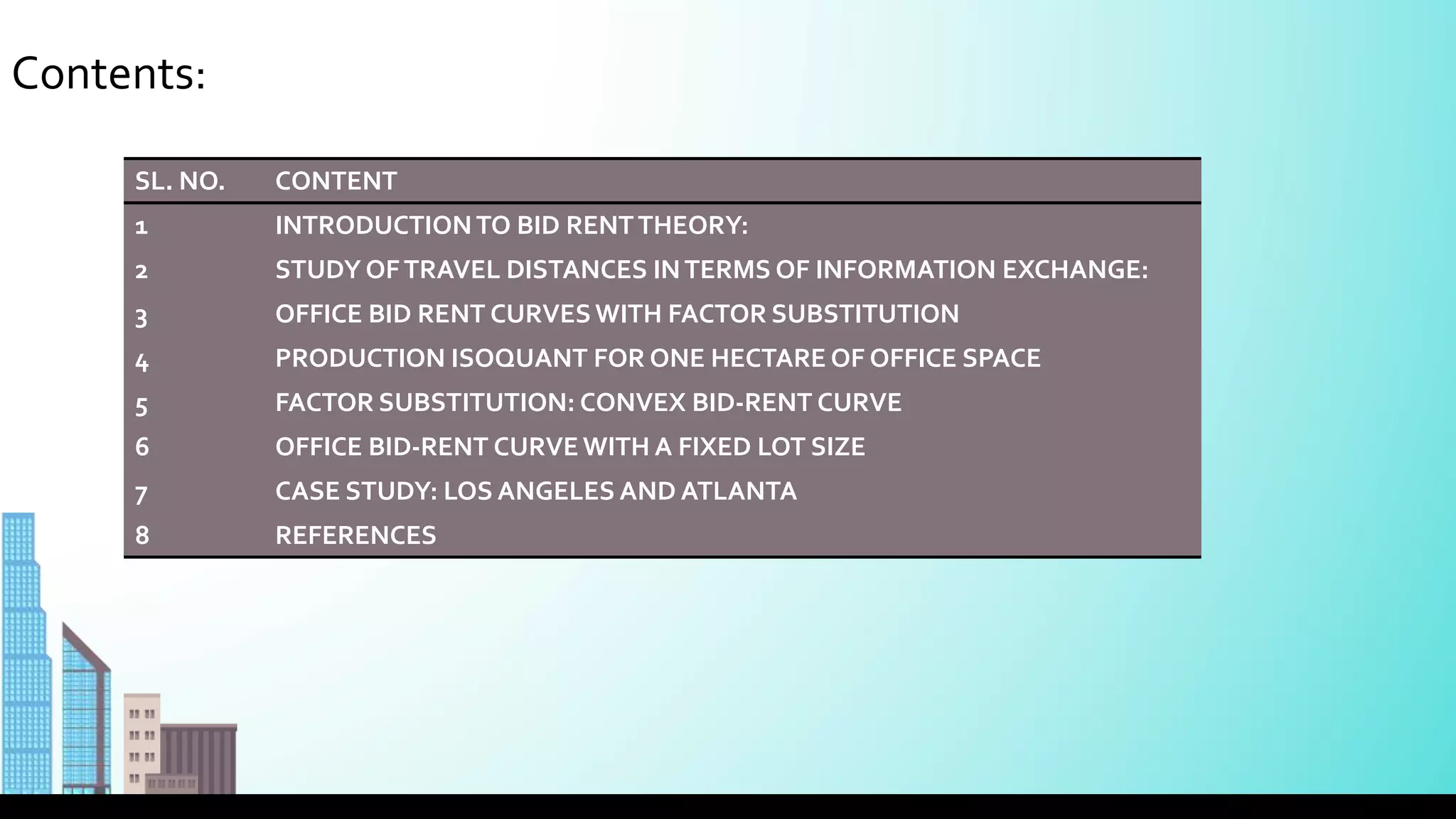 Bid rent theory office sector | PPTX