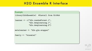 H2O Ensemble R Interface
 