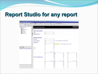 Report Studio for any report 