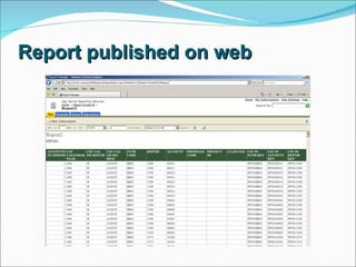 Report published on web 
