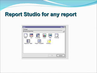 Report Studio for any report 