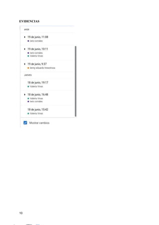 EVIDENCIAS
10
 