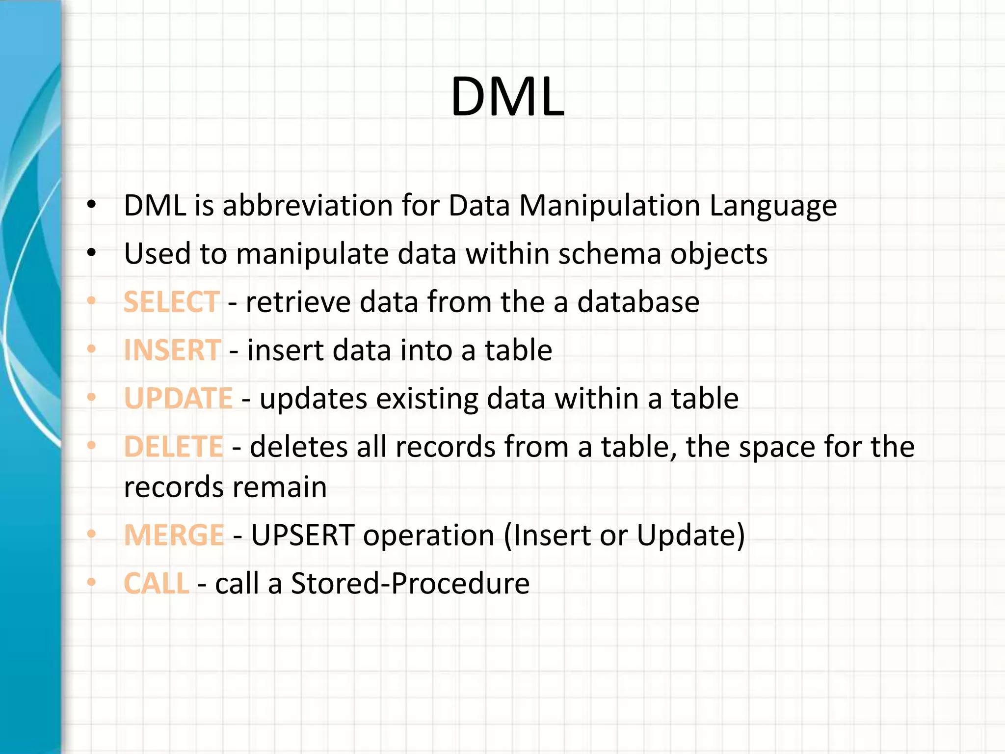 IM02: Database Language | PPT