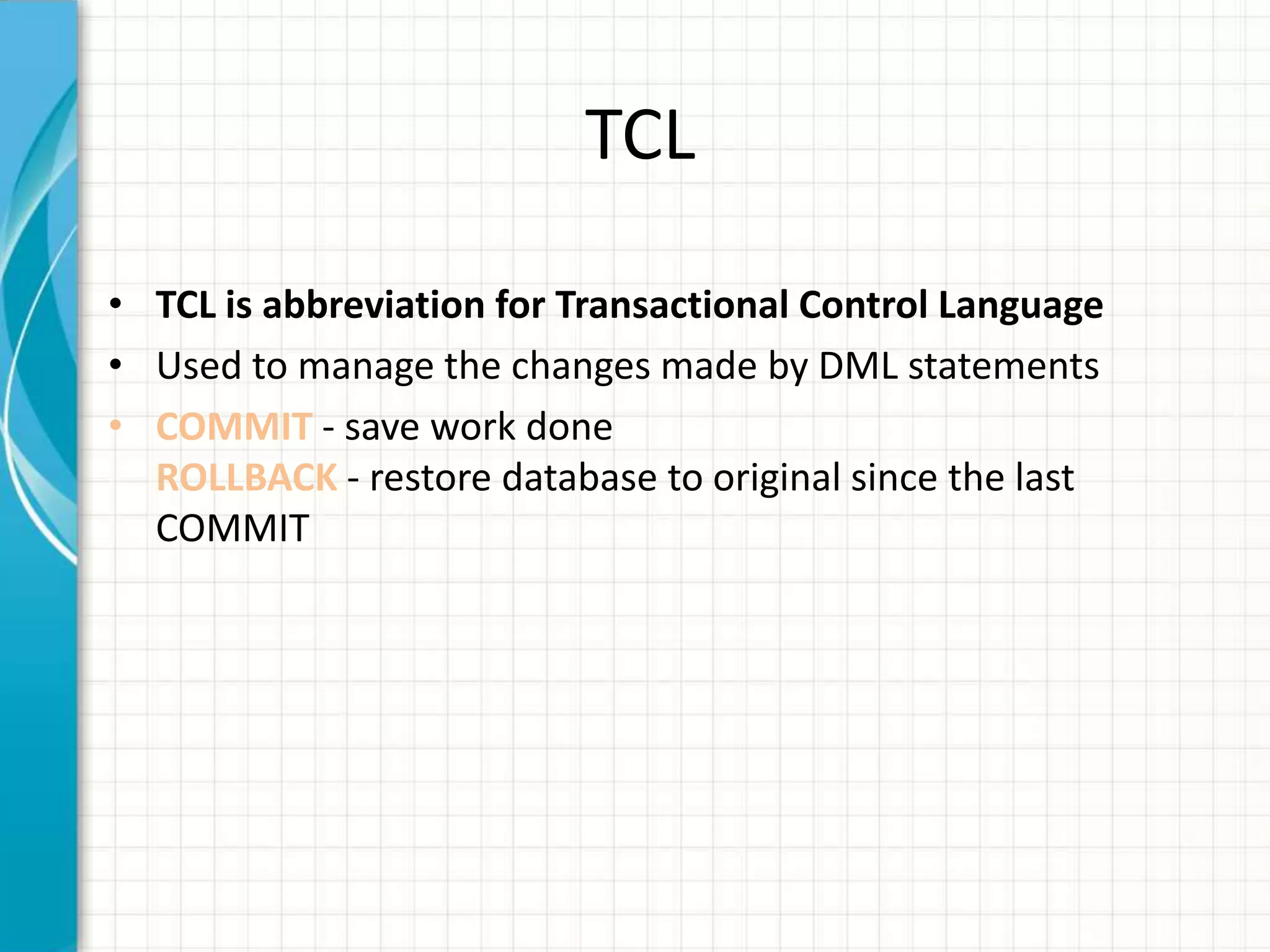 IM02: Database Language | PPT