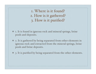 Biello Element Profile