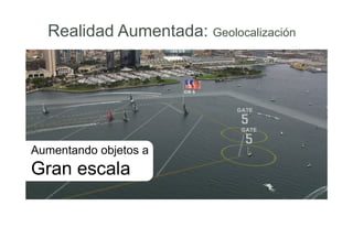 Aumentando objetos a
Gran escala
Realidad Aumentada: Geolocalización
 